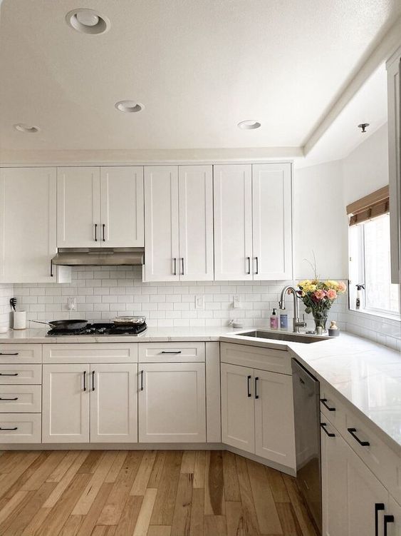 White Cabinets Black Hardware