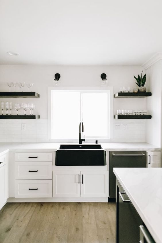 White Cabinets Black Hardware, Kitchen Cabinet Handles Black And White